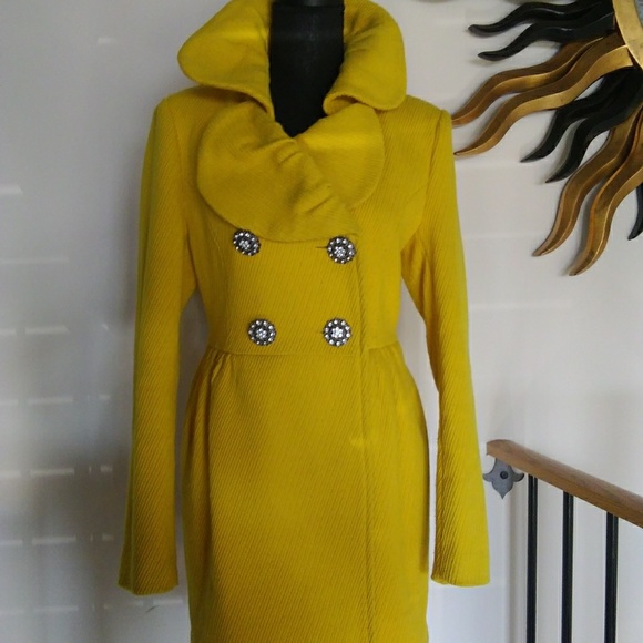 Ci Sono Jackets & Blazers - Ci Sono | Sunflower Peplem Winter Coat Yellow